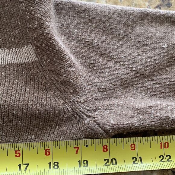 Brown cardigan Sweater‎ Vintage silk angora brown zip up ribbed knit fall medium - Picture 6 of 8